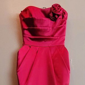 TEEZE ME pink strapless cocktail dress w/POCKETS